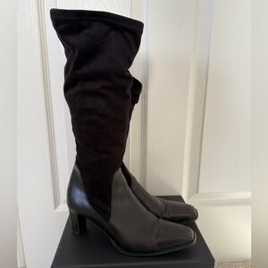 Rangoni Women’s Black Leather Heeled Boots - Size 8